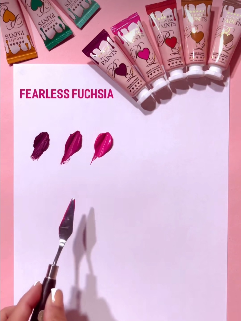 P. Louise Cosmetic Paint Cream Eyeshadow & Base Primer Eyeliner Fearless Fuchsia - Picture 4 of 6